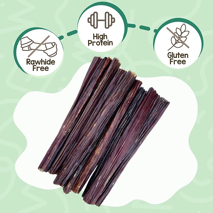 Nature Gnaws Beef Gullet Sticks for Dogs 5-6" (1Lb) - Natural Beef Jerky Stick Dog Chew Treats - Rawhide Free