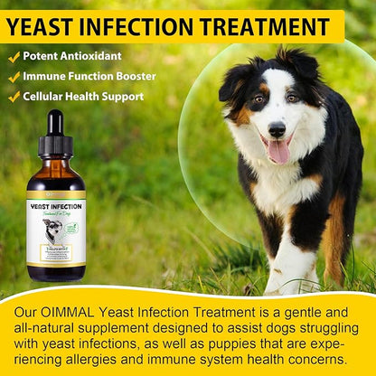 Yeast Infection Treatment for Dogs, Natural Dog Yeast Infection Treatment Supports Itch Relief, Ear Infection, Allergy Relief, Pet Supplies Dog Herbal Supplement, Bacon Flavor-2PCS