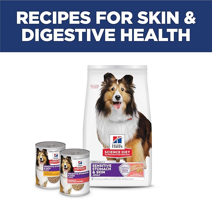 Hill's Science Diet Adult 1-6 Sensitive Stomach & Skin Dry Dog Food, Salmon Recipe, 35 lb. Bag