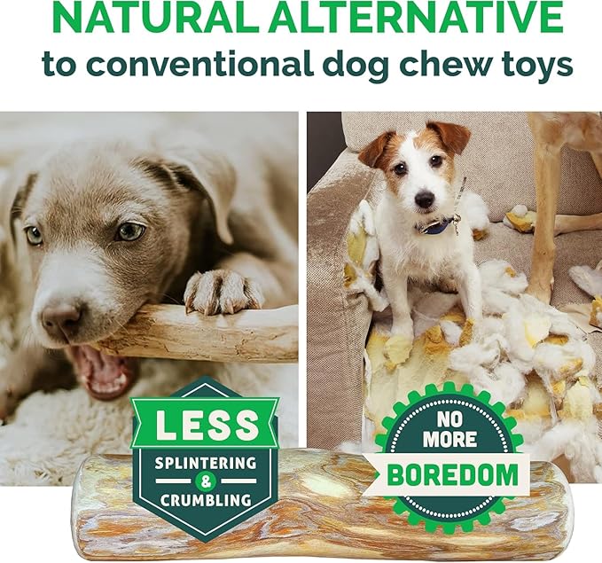 Coffee Wood Dog Chew Stick Toy for Dog, Made from Real Coffee Wood, Sticks for Pets, Safe Dental Cleaning Chews, Pets Health, Teeth Cleaning and Relieve Stress (Small)