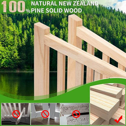 YOCAN Paint-Free Wooden Freestanding Dog Gates for The House,Doorways, Stairs,Wood Dog Fences Indoor Pet Gate,Step Over Fence-3 Panels L:69" H:16.9"