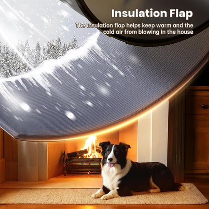 3-Flap Dog Door, Large Doggy Door, Doggie Door for Install in Interior and Exterior Doors or Wall, Insulation Layer, 2 Magnetic Flaps, Closing Panel, Never Rust, for Pet Up to 100lb (Large)