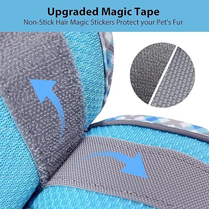 AIITLE Dog Harness and Leash Set - Ultra-Comfortable XXS-XL Vest with Strong Magic Tape & Glow-in-Dark Reflective Strips, Chafe-Free for Teddy, Schnauzer (Blue, M)