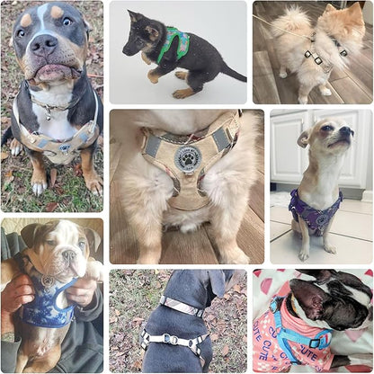 BEAUTYZOO Step in Dog Harness Collar and Leash Set for Small Medium Large Dogs, No Pull No Choke Puppy Harness,Soft Mesh Reflective Pet Padded Vest Adjustable for Doggie Girl or Boy,Chihuahua,Beige XS