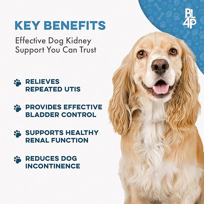 Dog UTI Treatment, Bladder & Kidney Support, Natural Incontinence and Bladder Control for Dogs Reduces Urinary Tract Infections and Dog Allergy Relief & Immune Support, Natural Holistic Itch Relief