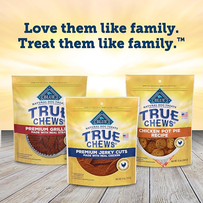 Blue Buffalo True Chews Premium Jerky Cuts Dog Treats with Natural Ingredients Chicken (Pack of 2)