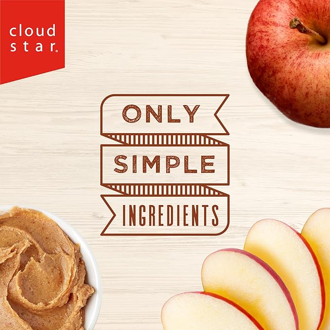 Cloud Star Wag More Bark Less Crunchy Grain Free Dog Treats, Peanut Butter & Apples, 14 oz. Box