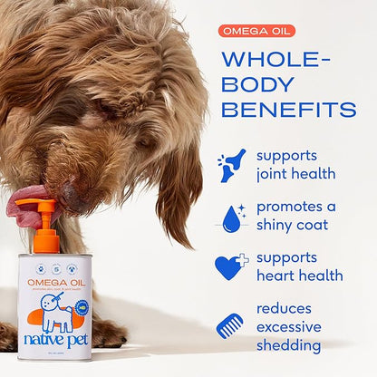 Native Pet Itchy Skin Bundle | Allergy Chews for Dogs (60 Chews) + Omega Oil for Dogs (8oz) | Allergy & Itching Relief for Pups - Probiotics for Itchy Skin & Fish Oil