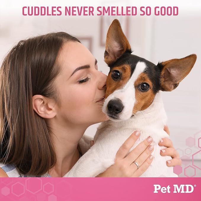 Pet MD Body Spray for Dogs & Cats, Deodorizing Dog Perfume Reduces Static & Eliminates Odor - Long-Lasting Pet Cologne Spray for Dogs - Cherry Blossom