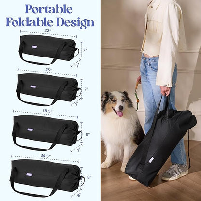 Lesure Shown on TODAY Show Soft Collapsible Dog Crate - 42 Inch Portable Travel Crate for Extra Large Dogs Indoor & Outdoor, 4-Door Foldable Pet Kennel with Mesh Windows, Black
