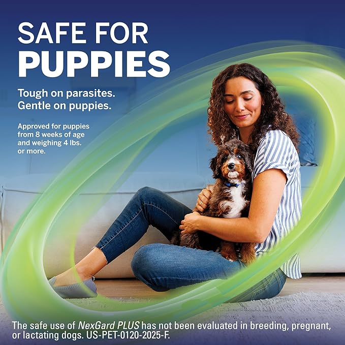 NexGard Plus (afoxolaner, moxidectin, and pyrantel) Flea and Tick Protection & Heartworm Preventive for Dogs Soft Beef Flavored Chewables, 33.1-66 lbs. (Purple) 3 Chews (3 Month Supply)