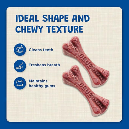 Blue Buffalo Dental Bones Mini Natural Dental Chew Dog Treats Bag,12oz. Bag,(Pack of 2)