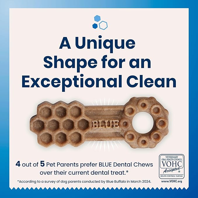 Blue Buffalo Dental Chews Small Natural Dog Treats, Chicken & Spearmint 22.6-oz Bag (56 Count)