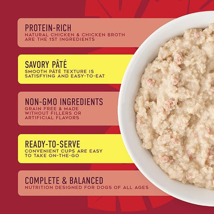 Tiki Dog Pate Dog Cat Food, Chicken, Beef & Beef Liver, 3 oz. Cup (4 Count)