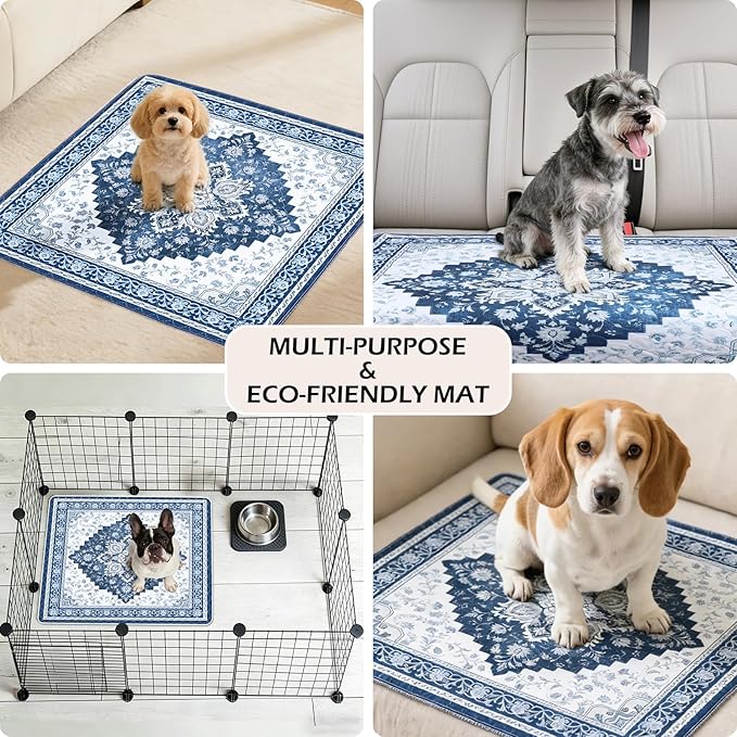 INVENHO 2PACK Washable Pee Pads for Dogs, Reusable Dog Pads Upgrade Non-Slip Dog Pee Pads Heavy Absorbency Puppy Pee Pads Quick Dry Whelping Pads/Waterproof Puppy Training Pad