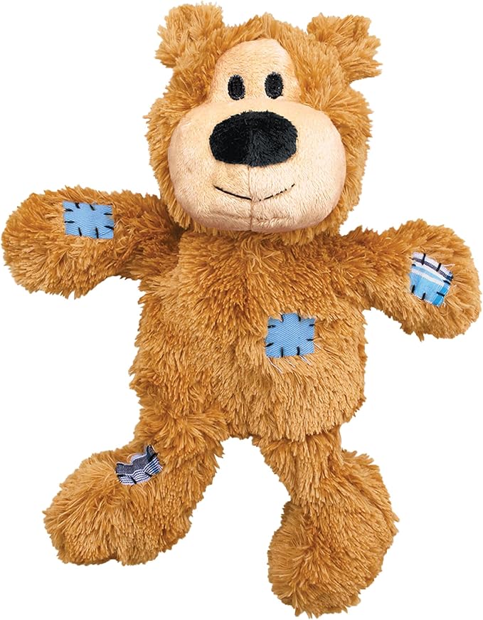 KONG Wild Knots Bears - Durable Dog Toys with Internal Knotted Ropes and Minimal Stuffing for Less Mess (Assorted Colors) (X Large (2 Pack))