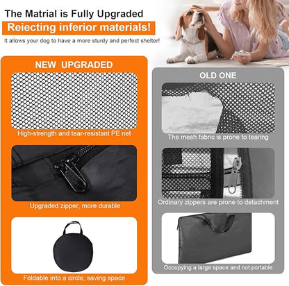 Dog Cat Playpen,Portable Pet Puppy Playpen,Rabbit Puppy Dog Play Pen for Indoors,Dogs Tent for Indoor Cats,Kitten Playpen,Collapsible Small Cats Crate Cage for Small Dogs with Carrying Case(Grey, S)