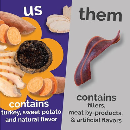 Fruitables Whole Jerky Bites, Healthy Dog Treats, Puppy Essentials, Jerky Dog Treats, Made in the USA, No Artificial Ingredients, Turkey & Sweet Potato Flavor, 5oz