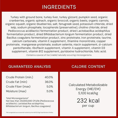 Stella & Chewy's Freeze-Dried Raw Tantalizing Turkey Meal Mixers- Dog Food Topper and Mixer - Made with 95% Cage-Free Turkey, Organs & Bone - Perfect for Picky Eaters - Grain-Free - 35 oz