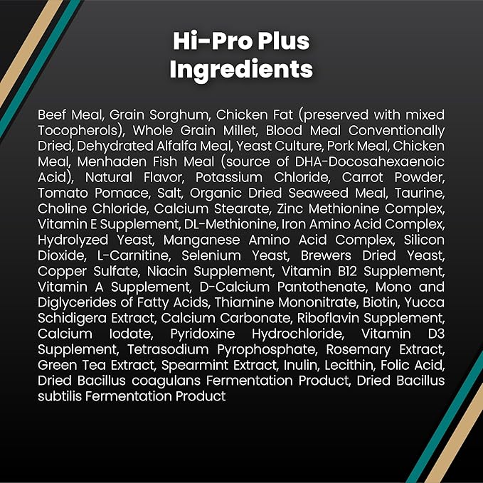 VICTOR Super Premium Dog Food – Hi-Pro Plus Dry Kibble – High Protein Dog Food with 30% Protein – Beef, Chicken, Pork, Fish Meals, Gluten Free - for High Energy and Active Dogs & Puppies, 5lbs