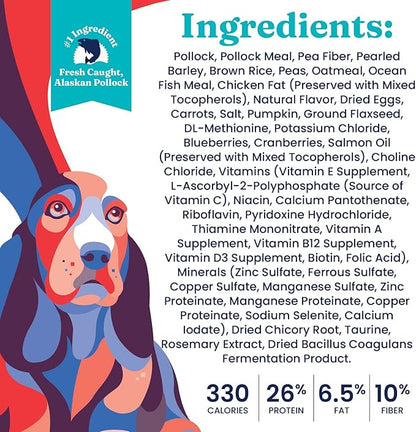 Solid Gold Healthy Weight Management Dry Dog Food for Adult & Senior Dogs - With Pollock, Whole Grain & Probiotics for Gut Health & Digestion Support - Dry Dog Food for Weight Management Support – 4LB