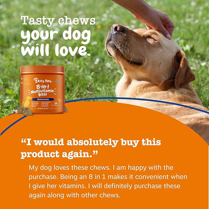 Zesty Paws Dog Multivitamin, Chewable Dog Vitamins and Supplements for Hip & Joints, Skin & Coat, Omega 3 Fish Oil for Dogs- Senior & Puppy Multivitamin - Chicken- 250ct