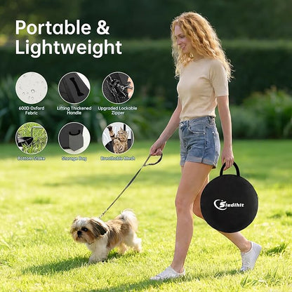 Dog Playpen,Cat Pet Puppy Pen,Portable Playpens for Dogs Indoor Outdoor Travel Camping Use,Foldable Dog Kennel Tent Crate for Rabbit Small Animals with Carrying Case (Dark Grey, Small)