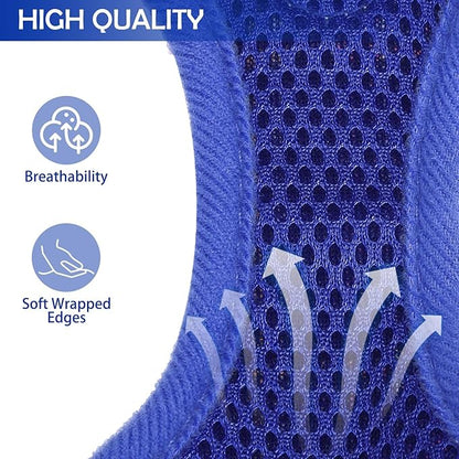 SCENEREAL Puppy Dog Harness with Leash Set for Small Medium Sized Dogs, Soft Mesh Pet Harnesses and Leash, No Chock Plaid Adjustable No Pull Vest for Dogs Cats, Chihuahua,Bulldog (Blue S)
