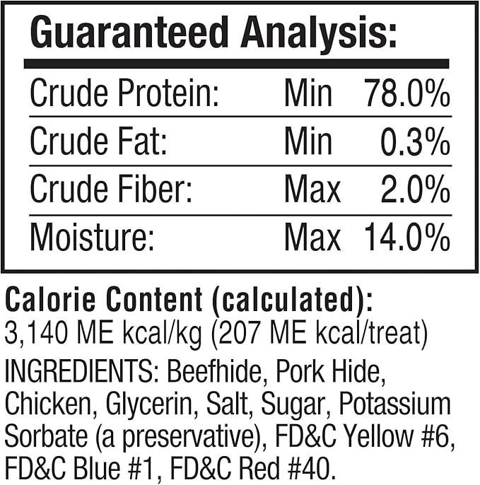 Good'n'Fun Good ’N’ Fun Triple Flavor Chews, Rawhide Treats For Dogs, 6-Inch Bone