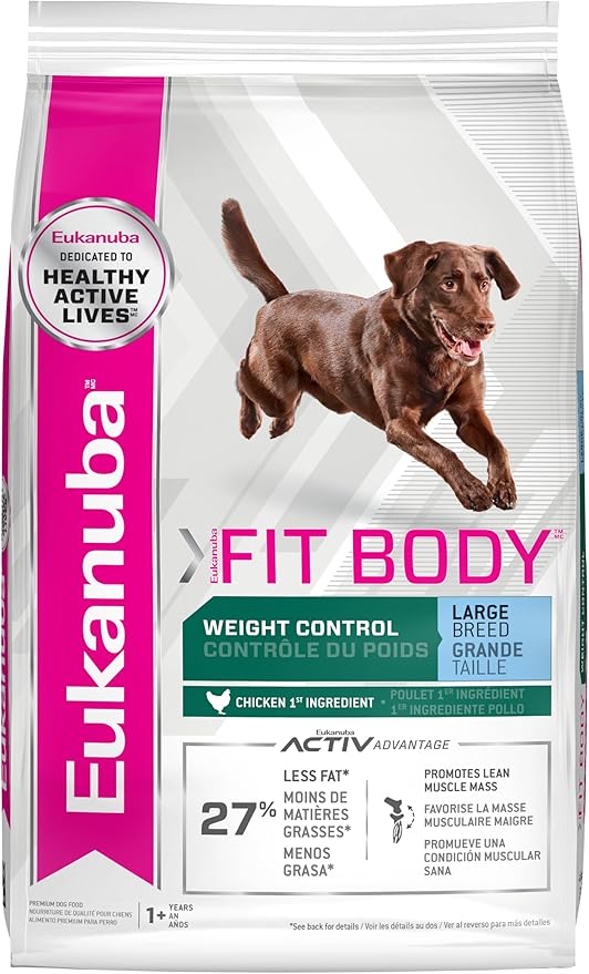 Eukanuba Fit Body Weight Control Large Breed Adult Dry Dog Food, 15 lb Bag