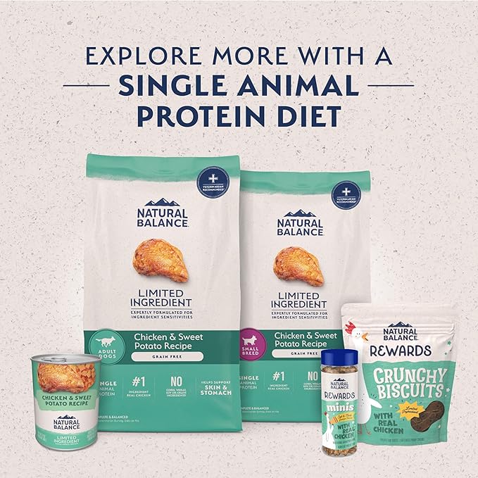 Natural Balance Limited Ingredient Small Breed Adult Grain-Free Dry Dog Food, Chicken & Sweet Potato Recipe, 12 Pound (Pack of 1)