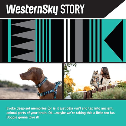 Wolfgang Heavy Duty Adjustable Dog Harness, Pull-Tested for Walking & Training, WesternSky Print, Medium