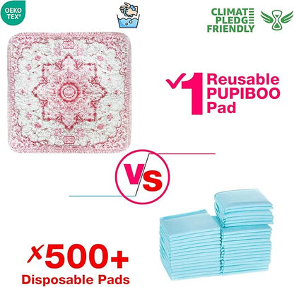 PUPIBOO Washable Pee Pads for Dogs and Cats - Super Absorbent Reusable Puppy Training Pads - 100% Waterproof, Leak-Proof & Non-Slip Whelping Pads for Pet Housebreaking