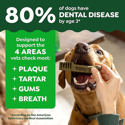 Greenies Veterinarian-Recommended Adult Natural Dental Dog Treats Large Size, Dog Dental Chews, Original Flavor, 54 oz. Pack, 34 Count