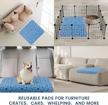Washable Pee Pads for Dogs,2 Pack Extra Large 34"x36" Super Absorbent Reusable Puppy Pads,Non-Slip 100% Waterproof Dog Pee Pads,Pet Training Pads for Couch, Crate,Potty Training,Floor