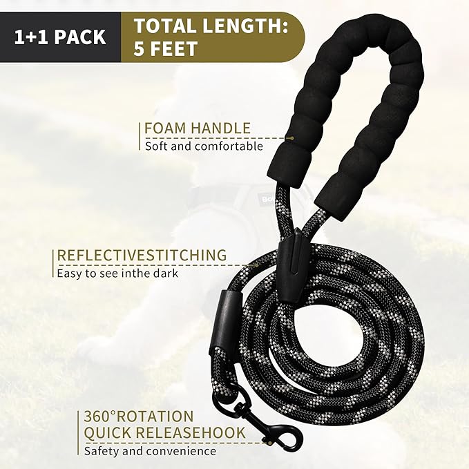 Tactical Dog Harness for Large Dogs,No Pull Military Dog Vest with Handle,Reflective Heavy Duty Pet Harness for Walking Hiking Training L