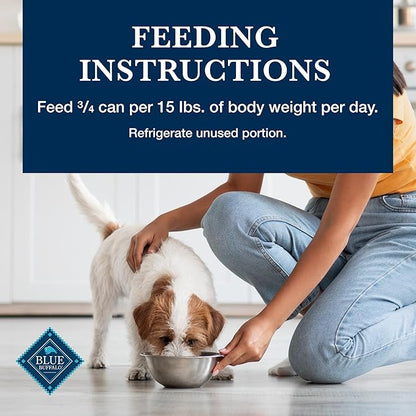 Blue Buffalo Homestyle Recipe Adult Wet Dog Food,Made with Natural Ingredients,Fish & Sweet Potato Dinner with Garden Vegetables,12.5-oz can,(Pack of 24)