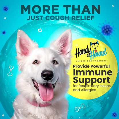 Handy Hound Dog Cough Medicine – Kennel Cough Treatment for Dogs – Manuka Honey Supplement for Dog Cough Relief, Mucus & Throat Soothing – Natural Herbal Formula – Made in USA (2 oz)