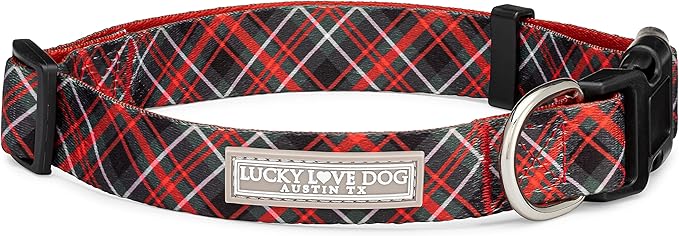 Lucky Love Dog - Adjustable Dog Collar with Easy Click Buckle for Medium, Durable, & Comfortable for Male & Female Dogs, Pet Collar for Puppies & Adult Dogs - Heywood, Medium