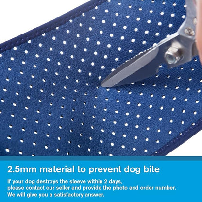 Coodeo Dog Recovery Sleeves, Cone Collar Alternative, Abrasion Resistant Dog Recovery Suit, Washable 2.5mm Thick and Waterproof, Pet Wounds Prevent Licking, Biting (Blue, XL)