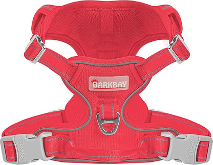 BARKBAY Dog Harness No Pull Mesh for Small Dogs - Adjustable, Reflective, Comfortable, No Choke, Heavy-Duty - Perfect for Outdoor Training, Walking, and Hiking - Strong & Durable - XS & Red Mesh