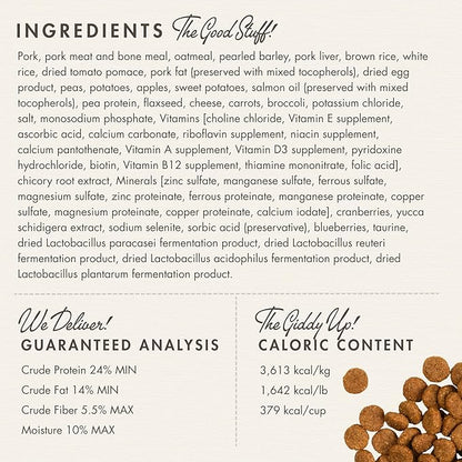 Fromm Four-Star Nutritionals Pork & Applesauce Dog Food - Premium Dry Dog Food - Pork Recipe - 12 lb