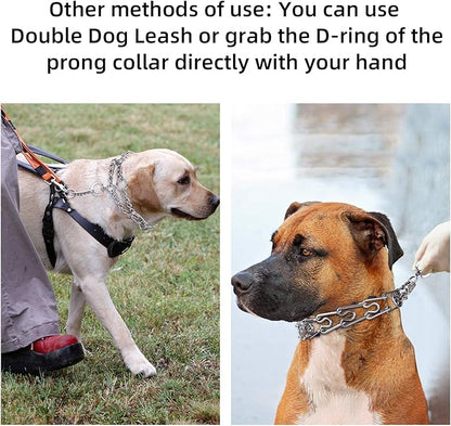 Prong Collars for Dogs, No Pull Dog Collar, Dog Training Collar for Large Medium Small Dogs, Stainless Steel Adjustable with Comfort Rubber Tips (Medium, 3.0mm, 19.6-Inch)