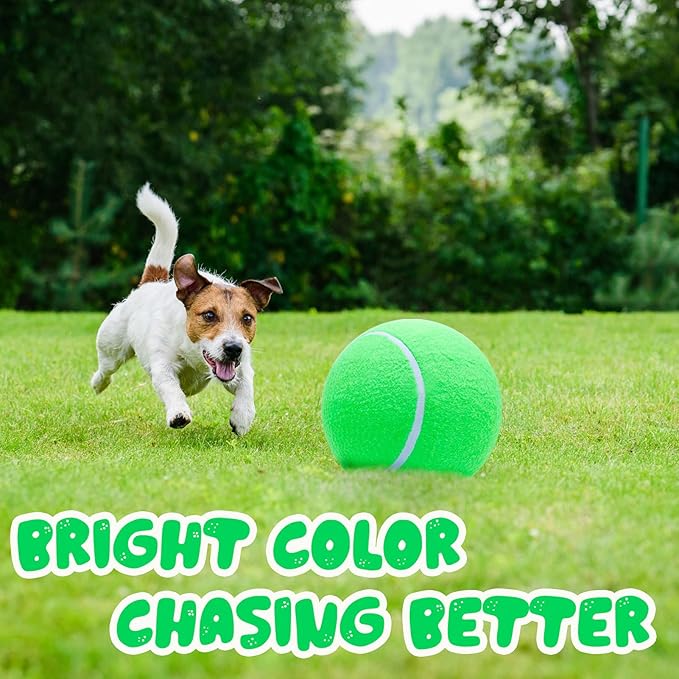 Banfeng Big Tennis Ball for Dogs, Giant Dog Tennis Ball Toy Large Outdoor Sports Gift for Small Medium Large Dog (Green, 9.5 inch)
