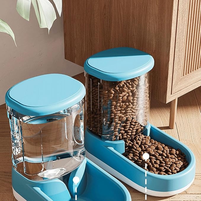 Transparent Pet Feeding Bowl Dog Feeder Small Dog Drinking Bowl Large Capacity Antislip Water Dispenser Pet Supply