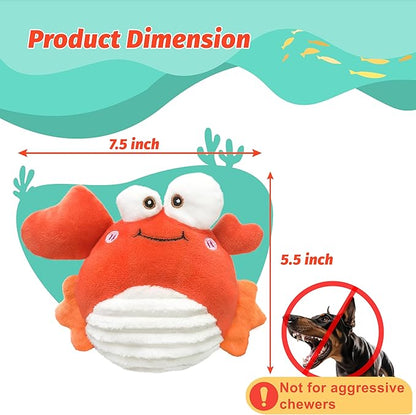 GUKCO Crab Interactive Dog Toys – Rechargeable Self-Play Toy with Motion-Activated Ball & Music Recording Modes for Small, Medium & Large Dogs, Moving Dog Toy to Keep Them Busy
