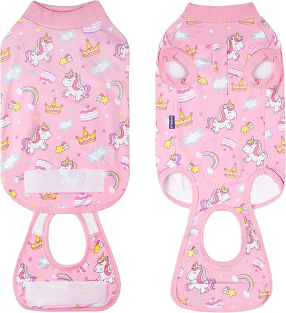 cyeollo Recovery Suit for Dogs Surgery Suit Female Spay Soft Pet Onesie Bodysuit After Sugery Male Dog Neuter Pet Clothes Small Dogs Surgical Recovery Shirt, Unicorn XS