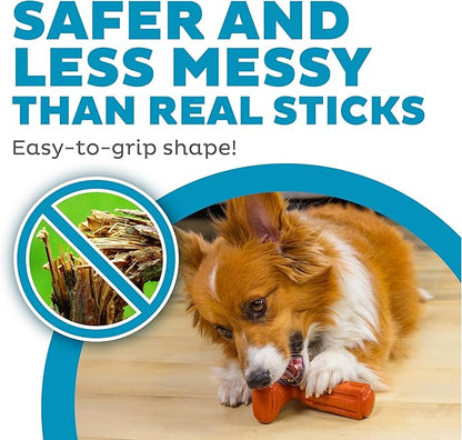 Outward Hound Dogwood Hold & Chew Durable Dog Chew Toy, Beef Scent, Large