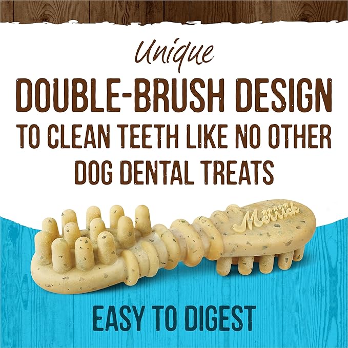 Merrick Fresh Kisses Dental Chews Infused With Real Mint, Medium Dog Chews for Dogs 25-50 lbs, 1.88 lb Box