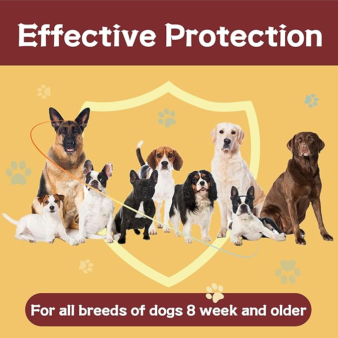 Flea and Tick Prevention for Dogs, Flea and Tick Treatment for Extra Large Dog, Flea & Tick Control, 89-132 Pounds, 6 Doses